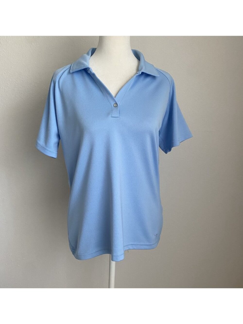 Tommy Armour Dri-logic Womens Medium Blue Golf Polo Short Sleeve Shirt